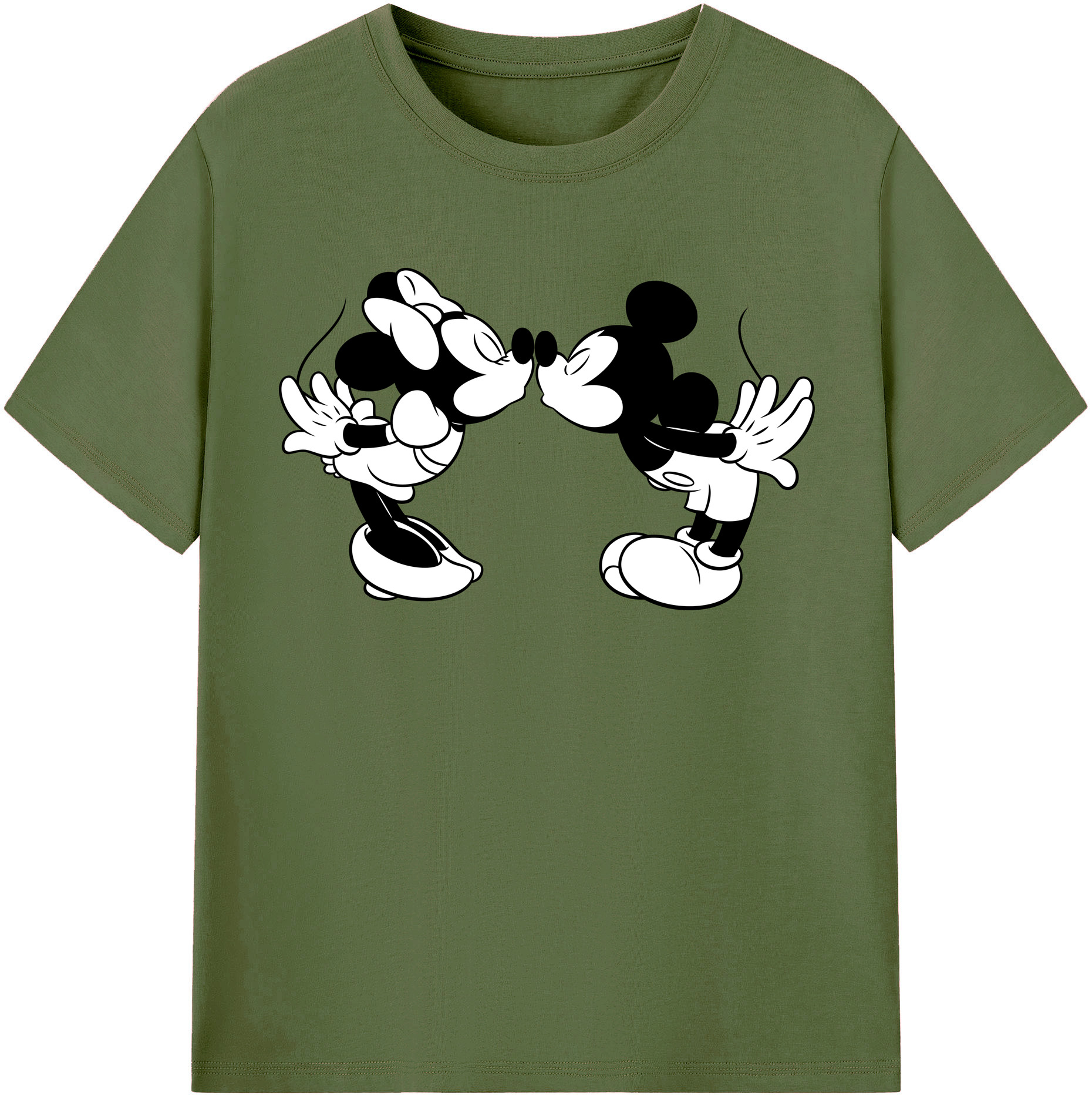 （画像用） ミッキーマウス Mickey Mouse 綿100％半袖Tシャツ（フロントプリント）